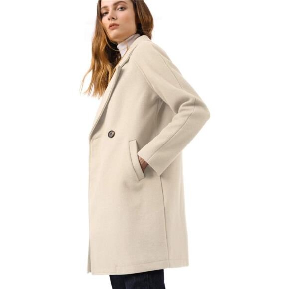 Women's Notched Lapel Double Breasted Raglan Winter Coats - Picture 6 of 7